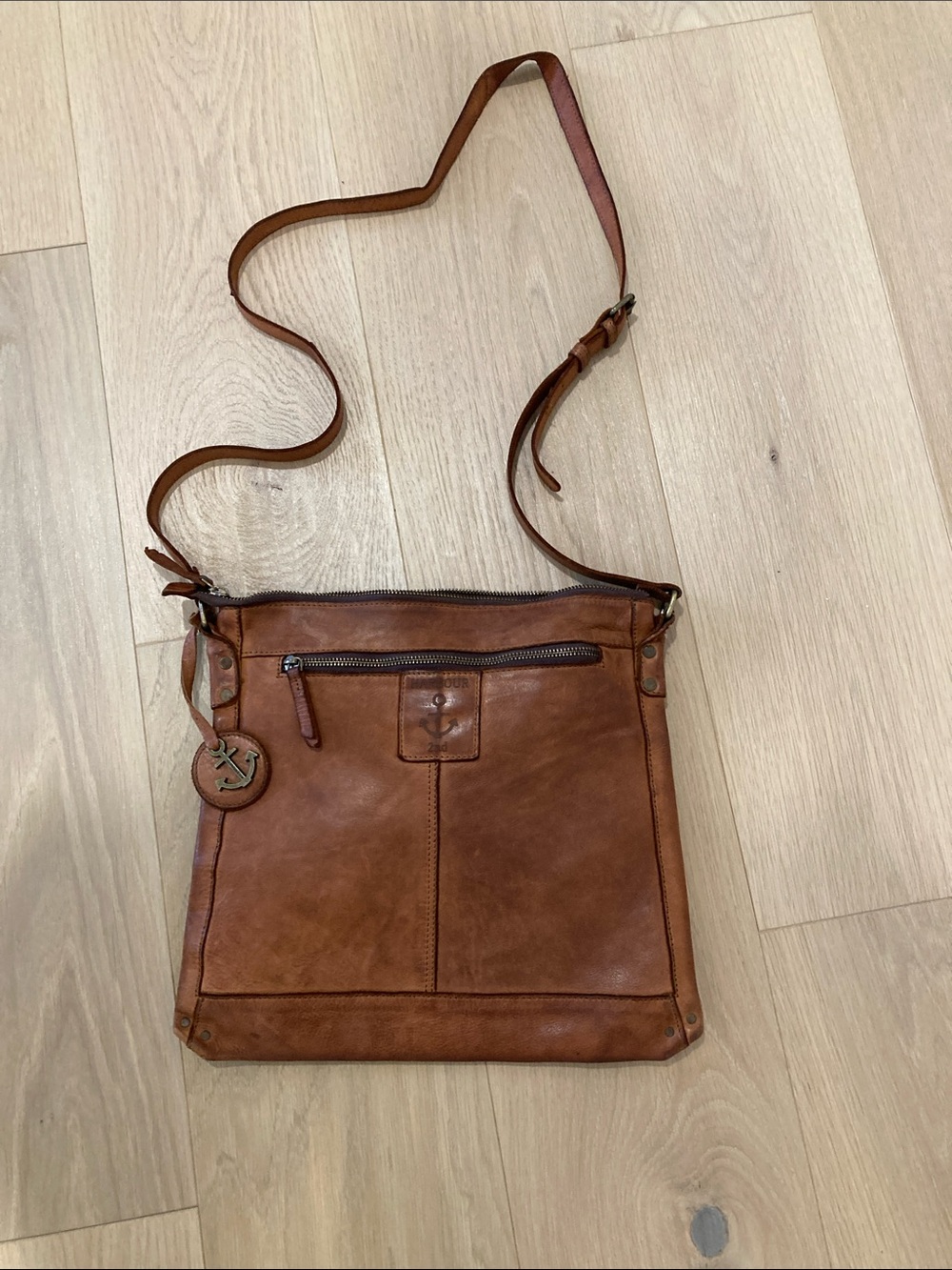 Genuine Leather Brown Harbour Second cross bag